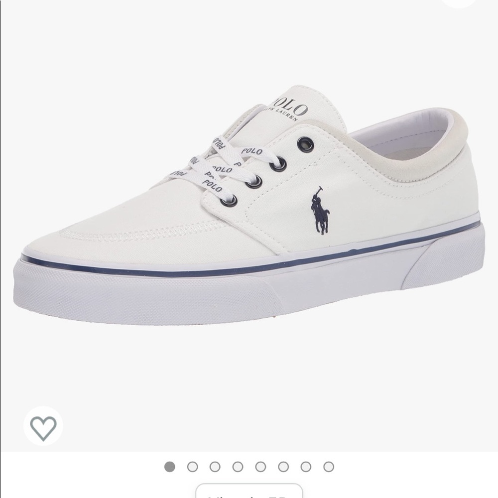 White Ralph Lauren Polo size1 11 1/2 white Keaton sneaker